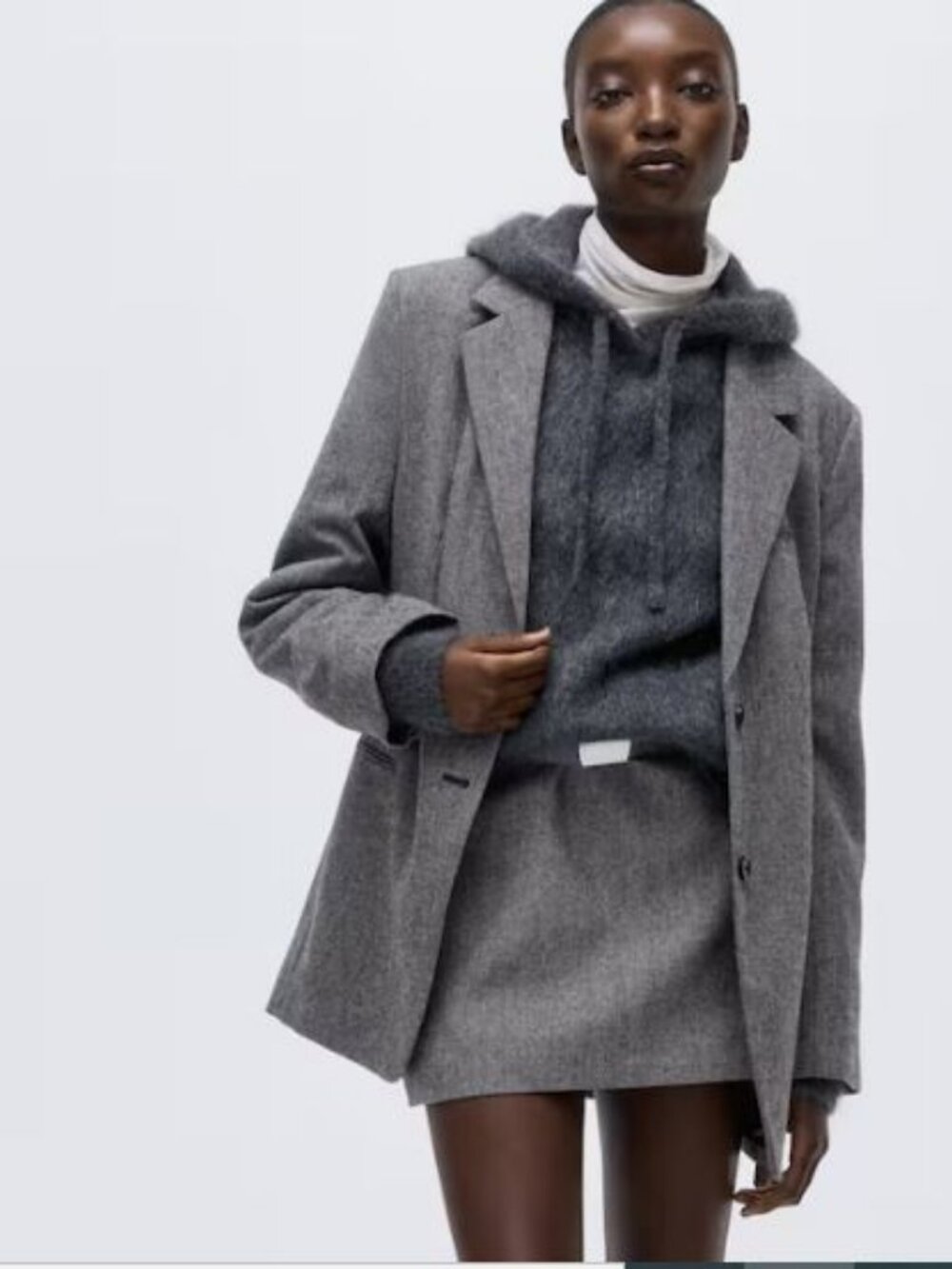 NWT H&M Women's Long Blazer Wool blend Size M